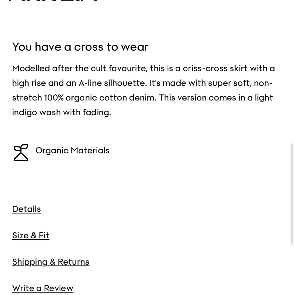 Agolde criss cross denim mini skirt in Symbol, size 31 $175 - Picture 7 of 8